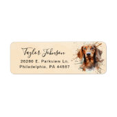 Étiquette d'adresse de retour de chien teckel (Devant)