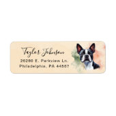 Étiquette d'adresse de retour de chien Terrier de  (Devant)