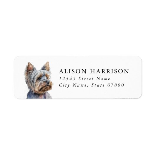 Étiquette d'adresse de retour de chien Terrier du (Devant)