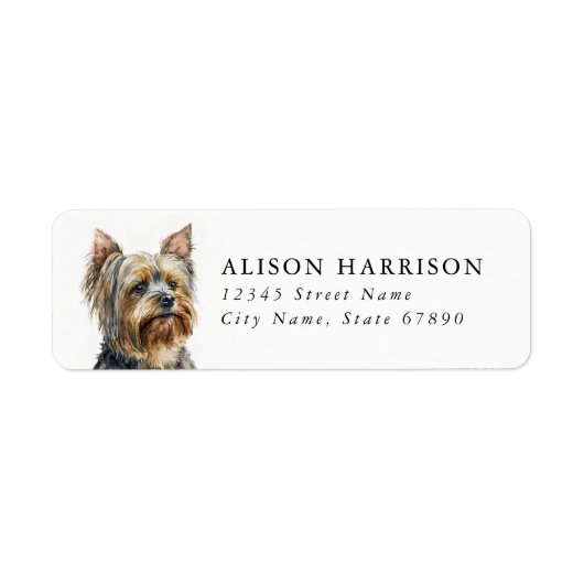 Étiquette d'adresse de retour de chien Terrier du (Devant)