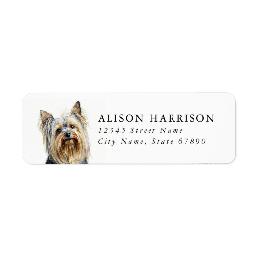 Étiquette d'adresse de retour de chien Terrier du (Devant)