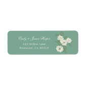 Étiquette d'adresse de retour de chinoiserie de ja (Devant)