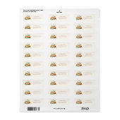 Étiquette d'adresse de retour de citrouille d'auto (Feuille entière)