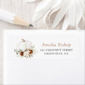 Étiquette d'adresse de retour de citrouille de crè (En situation)