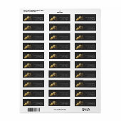 Étiquette d'adresse de retour de citrouille d'Hall (Feuille entière)