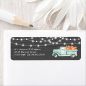 Étiquette d'adresse de retour de Citrouille Rustiq (En situation)