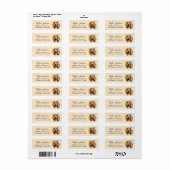 Étiquette d'adresse de retour de Cocker Spaniel (Feuille entière)