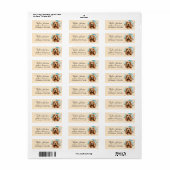 Étiquette d'adresse de retour de Cocker Spaniel (Feuille entière)