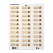Étiquette d'adresse de retour de Cocker Spaniel (Feuille entière)