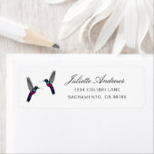 Étiquette d'adresse de retour de colibri (En situation)