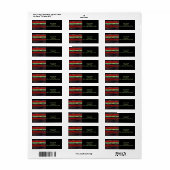 Étiquette d'adresse de retour de conception abstra (Feuille entière)