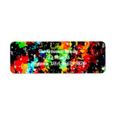 Étiquette d'adresse de retour de conception coloré (Devant)