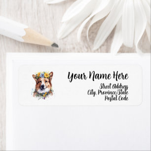 Étiquette d'adresse de retour de Corgi