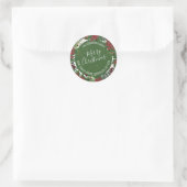 Étiquette d'adresse de retour de Couronne de Noël (Sac)