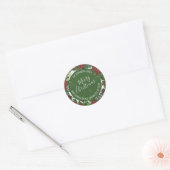 Étiquette d'adresse de retour de Couronne de Noël (Enveloppe)