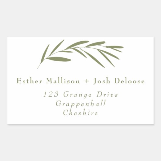 étiquette d'adresse de retour de courroie moderne (Devant)