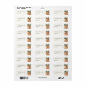 Étiquette d'adresse de retour de cuisson de Noël a (Feuille entière)