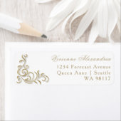 Étiquette d'adresse de retour de défilement partie (En situation)