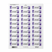 étiquette d'adresse de retour de diamants (Feuille entière)