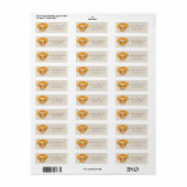 Étiquette d'adresse de retour de dinde (Feuille entière)