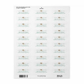 Étiquette d'adresse de retour de diplôme de script (Feuille entière)