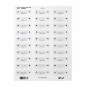 Étiquette d'adresse de retour de double remise des (Feuille entière)