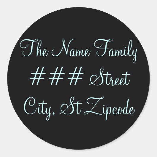 étiquette d'adresse de retour de famille - informa (Devant)