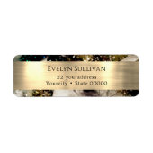 Étiquette d'adresse de retour de fausse feuille d' (Devant)