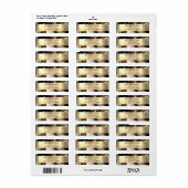 Étiquette d'adresse de retour de fausse feuille d' (Feuille entière)