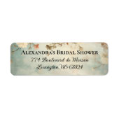 Étiquette d'adresse de retour de Fête des mariées  (Devant)