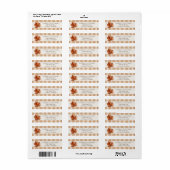 Étiquette d'adresse de retour de feuilles d'automn (Feuille entière)