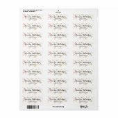 Étiquette d'adresse de retour de feuilles rouges o (Feuille entière)