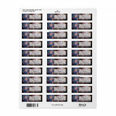 Étiquette d'adresse de retour de feux d'artifice (Feuille entière)