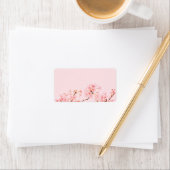 Étiquette d'adresse de retour de fleur de marbre r (En situation)