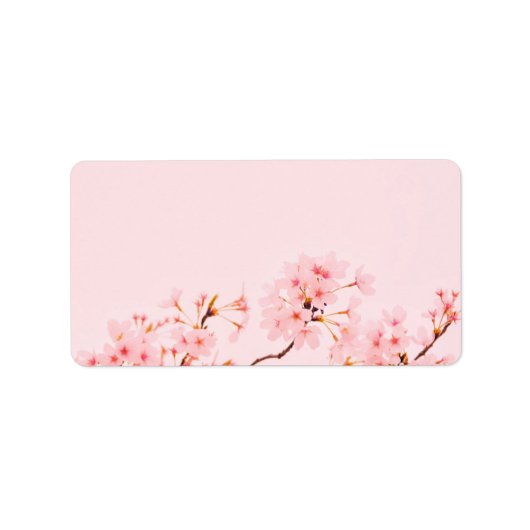 Étiquette d'adresse de retour de fleur de marbre r (Devant)