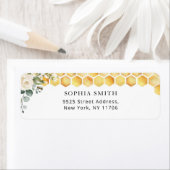 Étiquette d'adresse de retour de fleurs d'abeille (En situation)