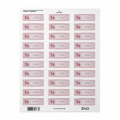 Étiquette d'adresse de retour de fleurs roses mode (Feuille entière)