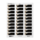 Étiquette d'adresse de retour de fleurs royales fo (Feuille entière)