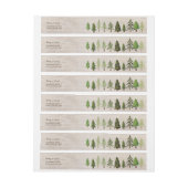 Étiquette d'adresse de retour de forêt rustique (Feuille)