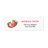 Étiquette d'adresse de retour de fraise (Devant)