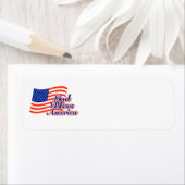 étiquette d'adresse de retour de God Bless America (En situation)
