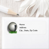 Étiquette d'adresse de retour de golf (En situation)