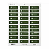 Étiquette d'adresse de retour de golf (Feuille entière)