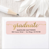Étiquette d'adresse de retour de graduation de scr (En situation)