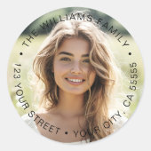 Étiquette d'adresse de retour de graduation photo  (Devant)