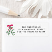 Étiquette d'adresse de retour de gui de Noël (En situation)