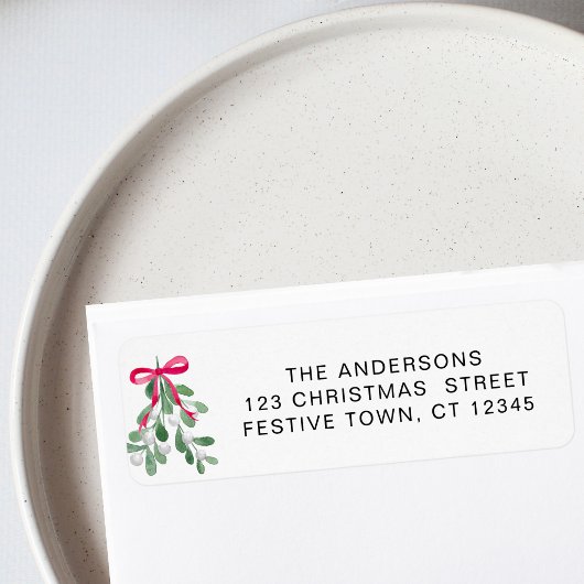 Étiquette d'adresse de retour de gui de Noël