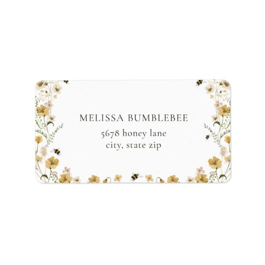 Étiquette d'adresse de retour de la Baby shower ma (Devant)