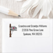 Étiquette d'adresse de retour de la boîte aux lett (En situation)