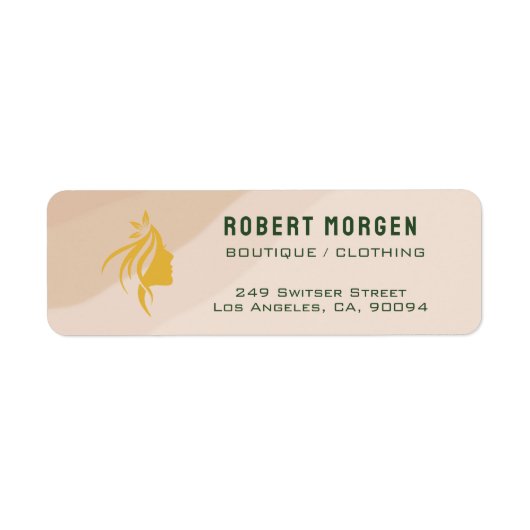 Étiquette d'adresse de retour de la boutique Boho (Devant)